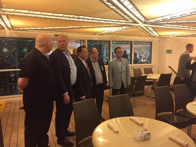集團領導考察太平洋公主號郵輪（圖）